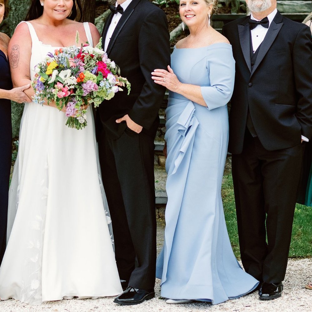 JOVANI mother of the groom gown/altered size 18/light blue